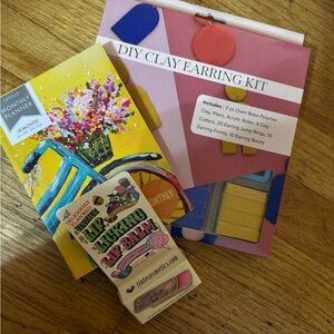Barnes & Noble bundle DIY Clay Earring Kit, monthly planner, Lip Balm